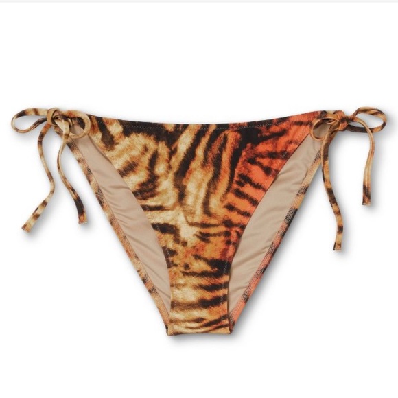 Women's Tiger Print Bikini. Top size 36D, bottom- L. - Picture 8 of 10